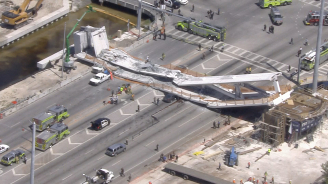 where did the pedestrian bridge collapse where did the pedestrian bridge collapse