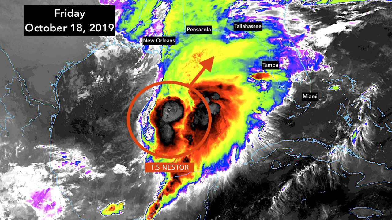 Tropical Storm Nestor poses threat to parts of Gulf Coast